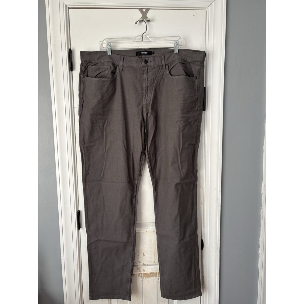 New Hudson Los Angeles Skinny Fit Gray Straight Reverse Twill Denim Jeans 42